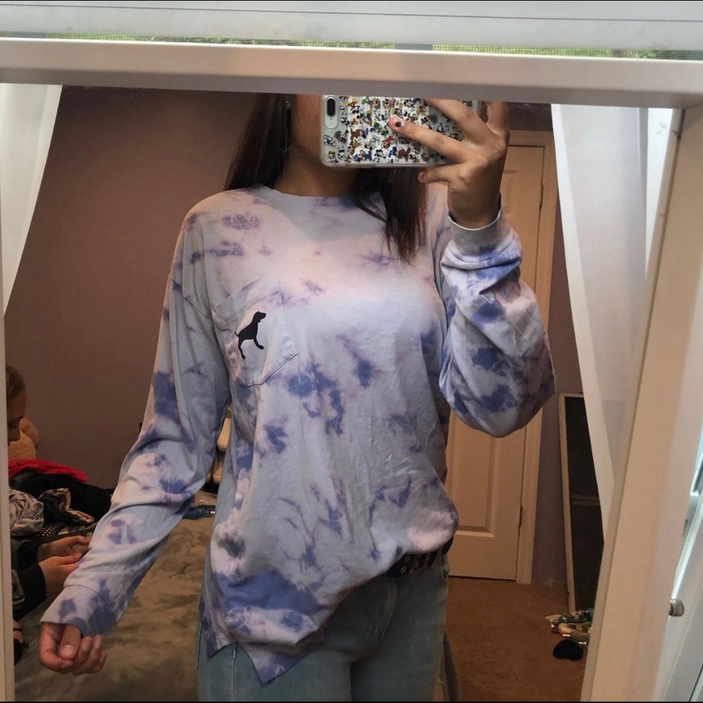 PINK tie dye long sleeve